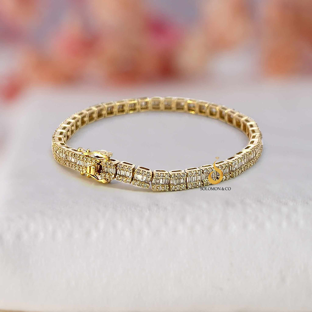 ポンタッタ　Salomon GOLD WIDE Italian 18kt Gold Over Sterling Silver San Marco Bracelet