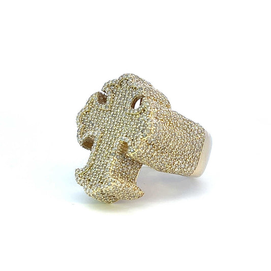 5.0CTW DESIGNER CROSS DIAMOND RING
