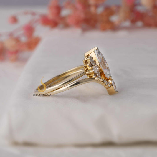 Vintage Art Deco Bridal Ring Set Second