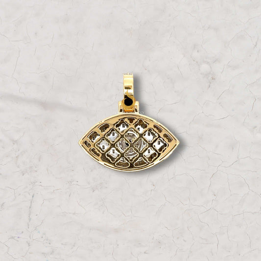 Blue and White Diamond Lucky Evil Eye Pendant Second