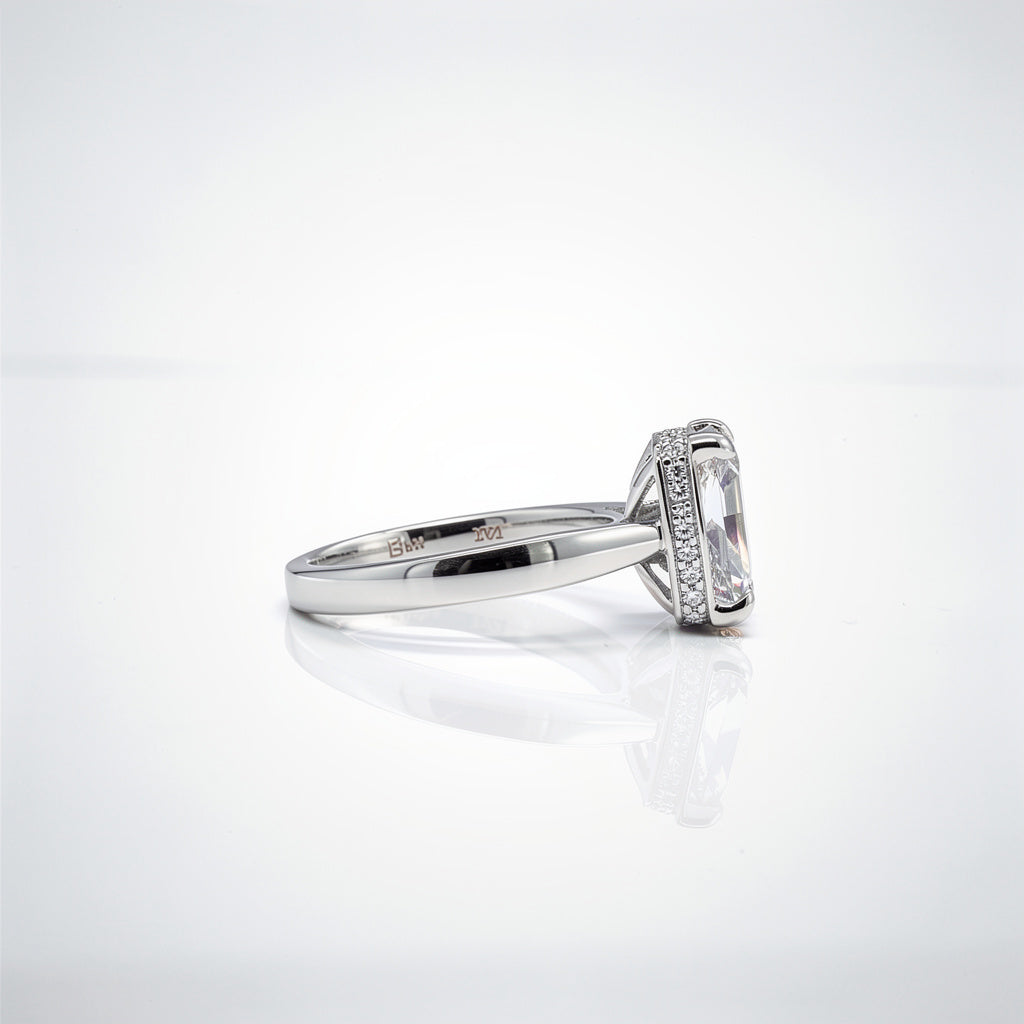 3.09 CTW Radiant Cut Lab Diamond Ring – 14K Gold