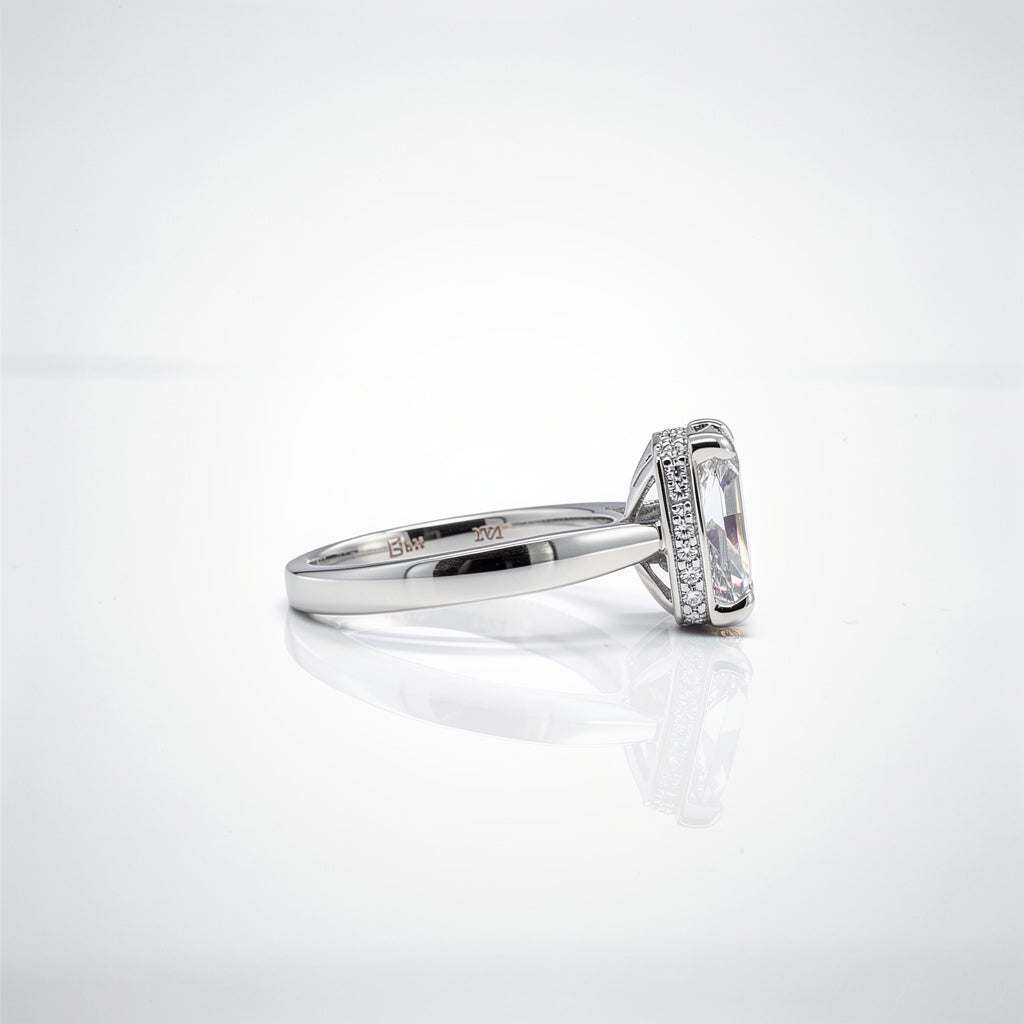3.09 CTW Radiant Cut Lab Diamond Ring – 14K Gold