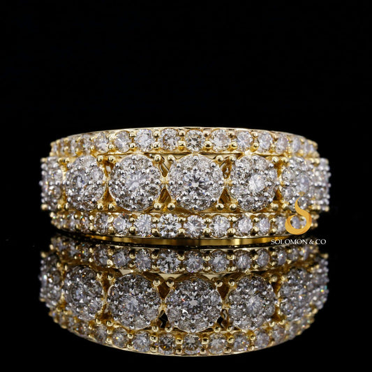 Iced Out Hip Hop Mens Diamond Wedding Ring