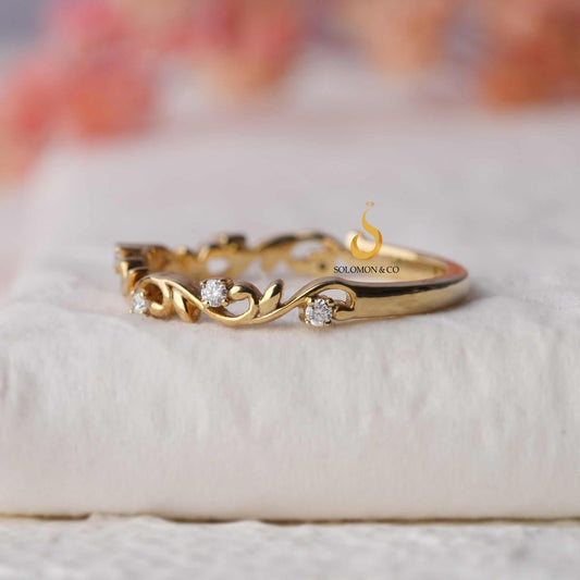 Vintage Inspired Art Deco Wedding Ring Second