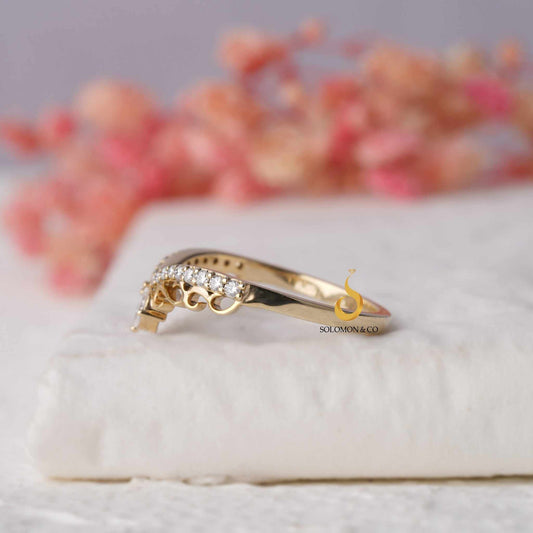 Vintage Inspired Curve Wedding Band