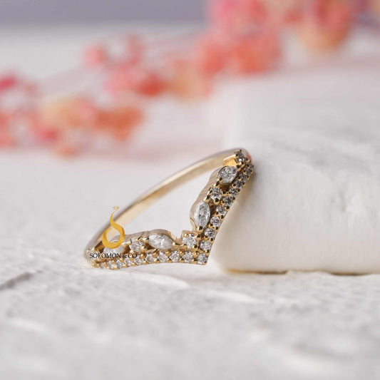 Art Deco Stackable Matching Band