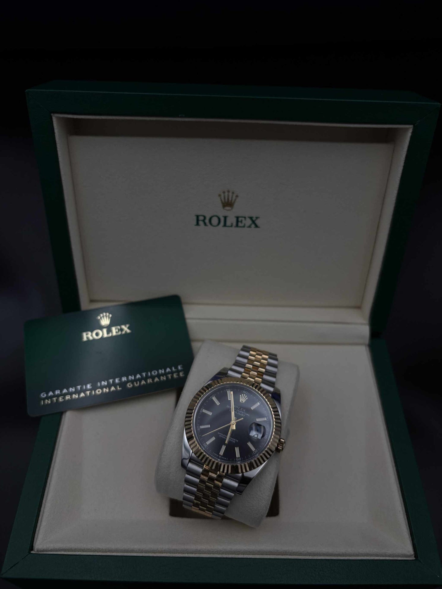Rolex Datejust 41mm 126333 Two-Tone Black Dial Fluted Jubilee 2021 — Pre-Owned
