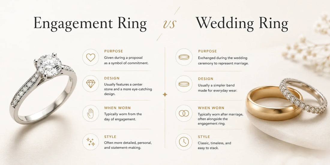 Engagement Ring vs. Wedding Ring
