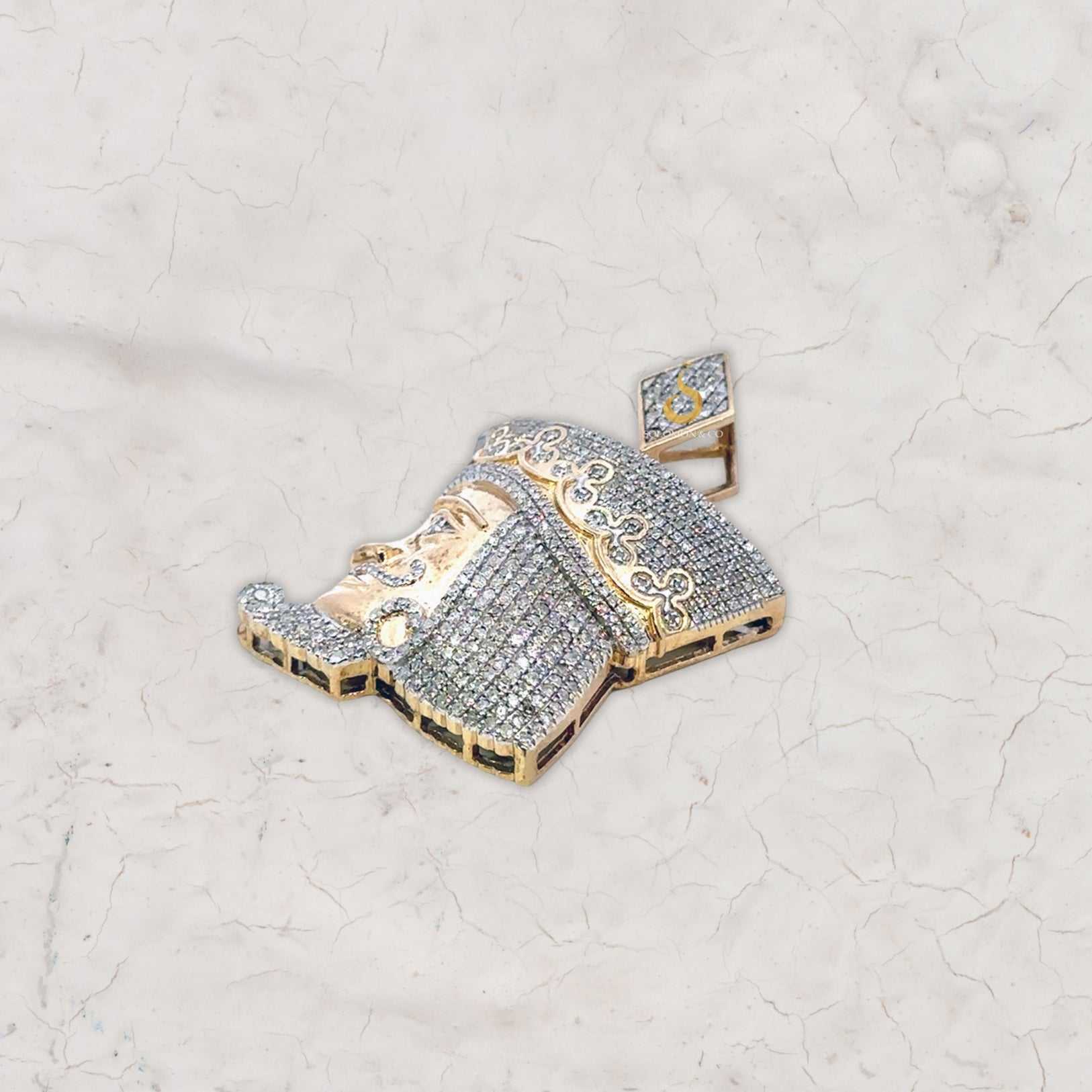 Kings Of Clubs Head Iced Out Diamond Pendant