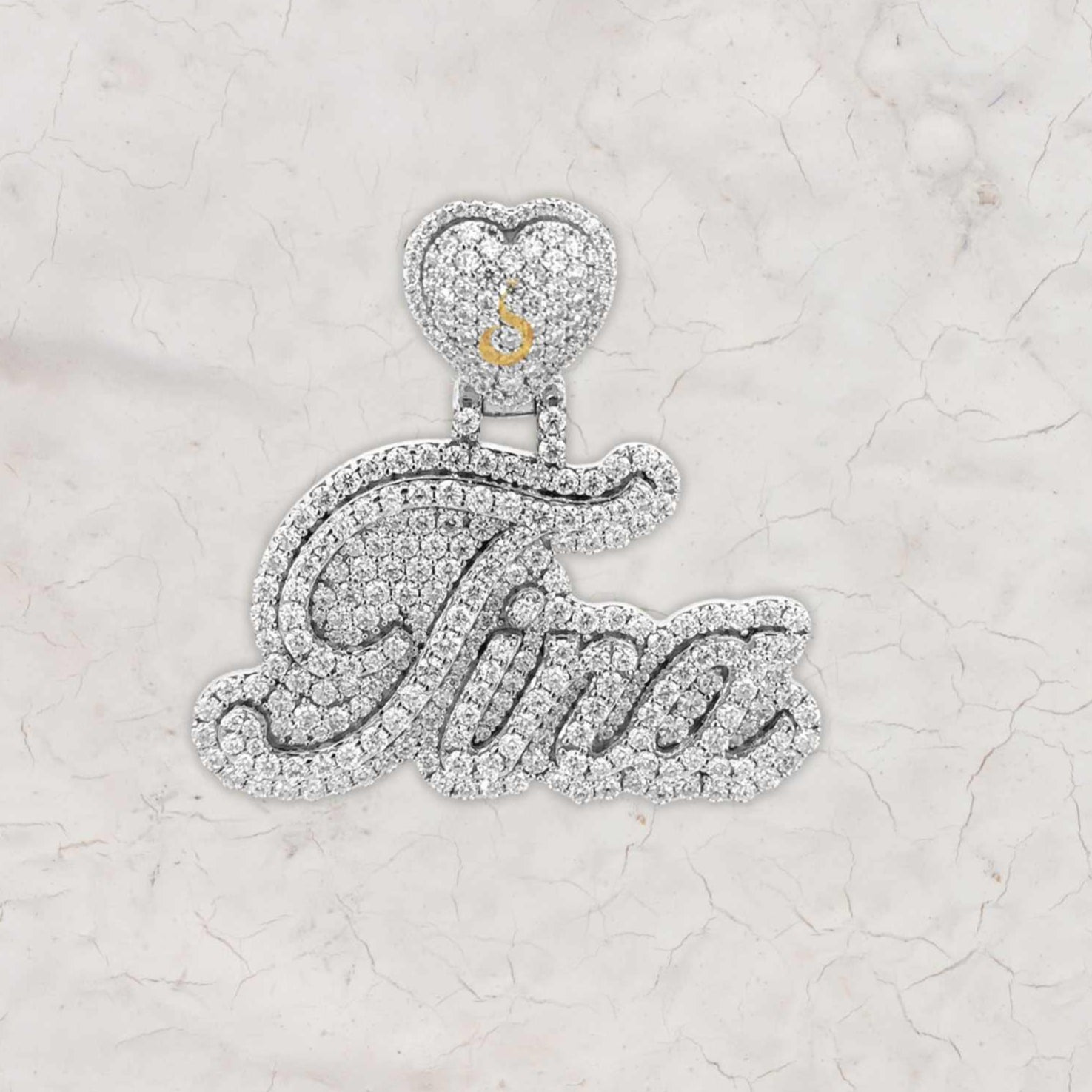 Tina Hip Hop Custom Moissanite 925 Silver Pendant 1.5inch