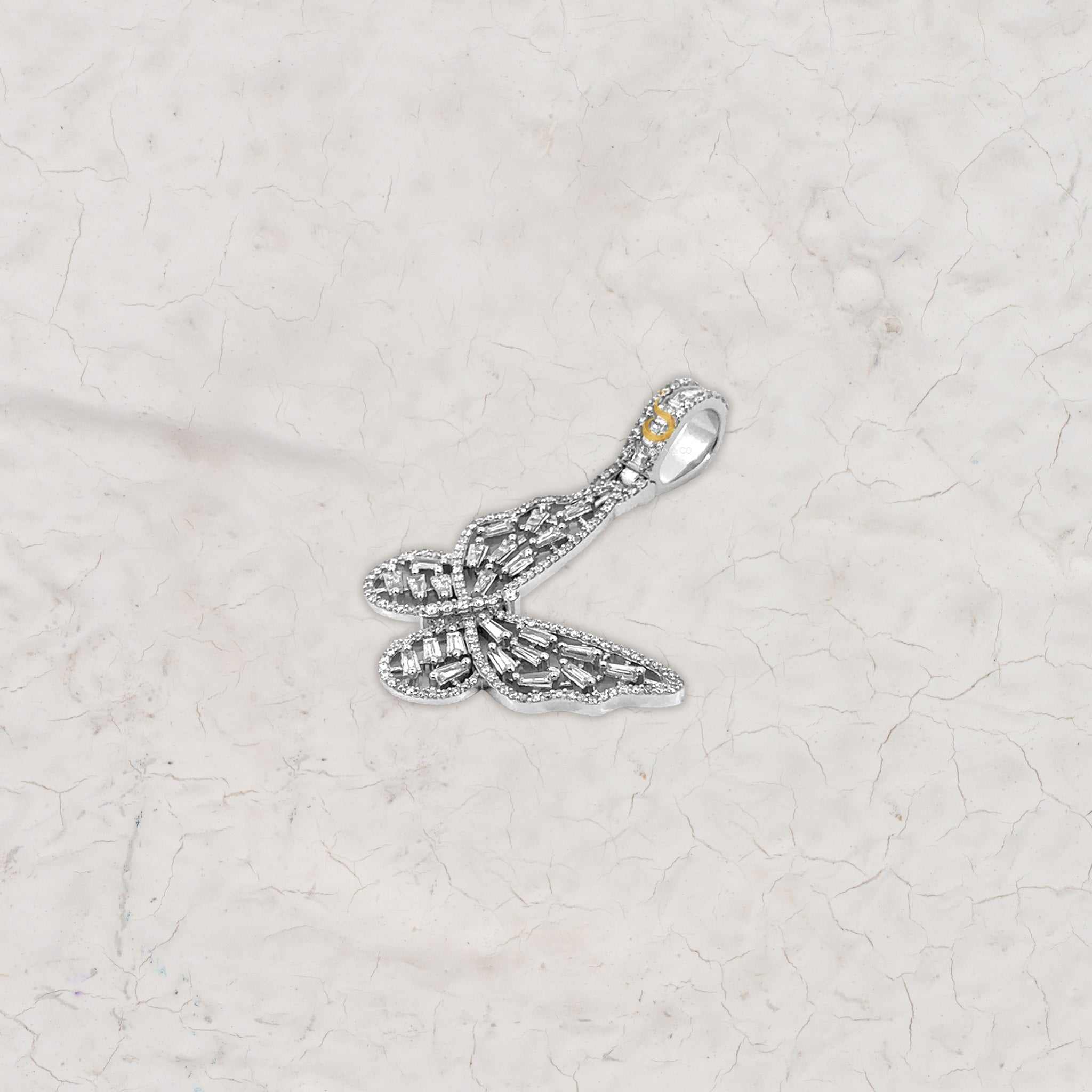 Iced Out Butterfly Hip Hop Pendant