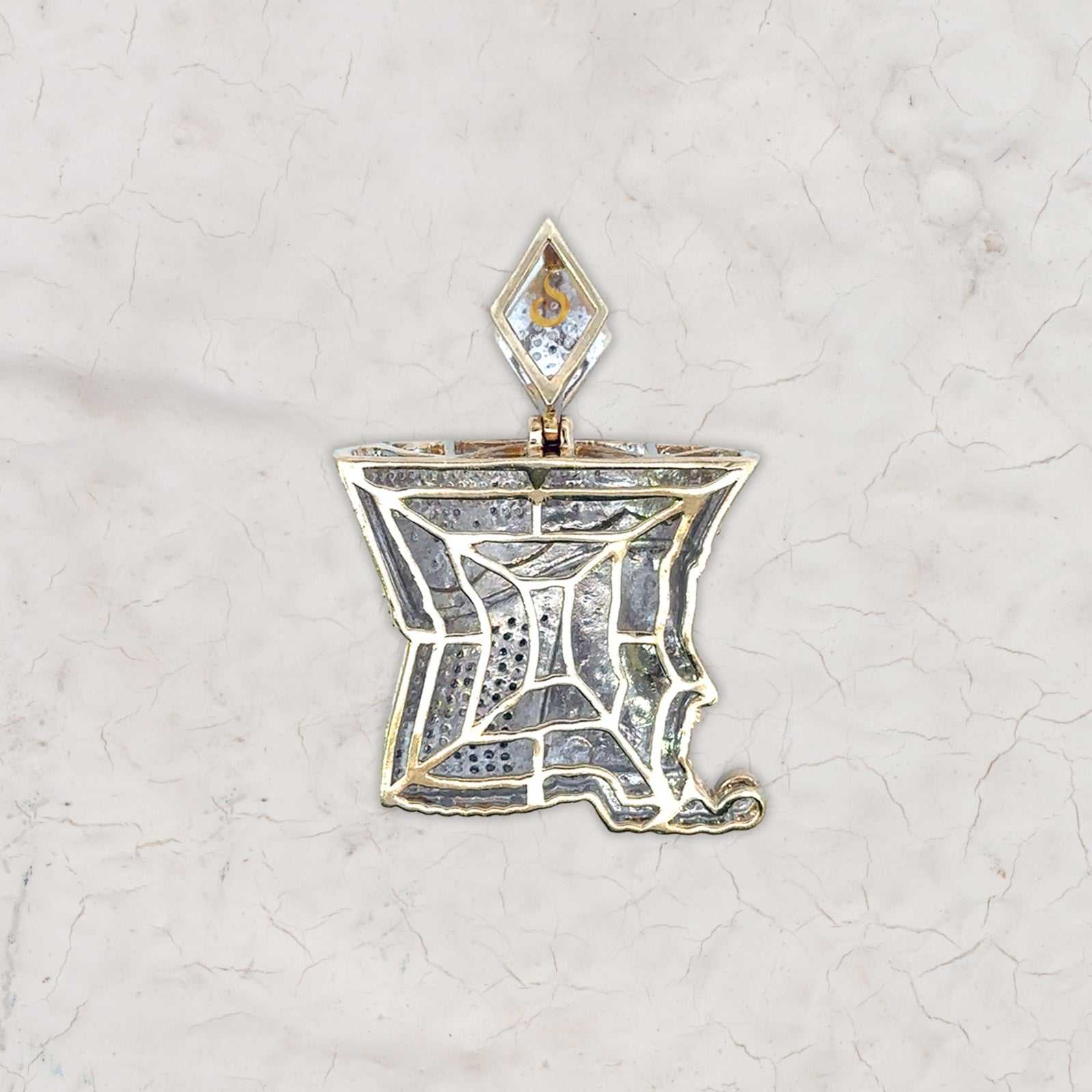 Kings Of Clubs Head Iced Out Diamond Pendant