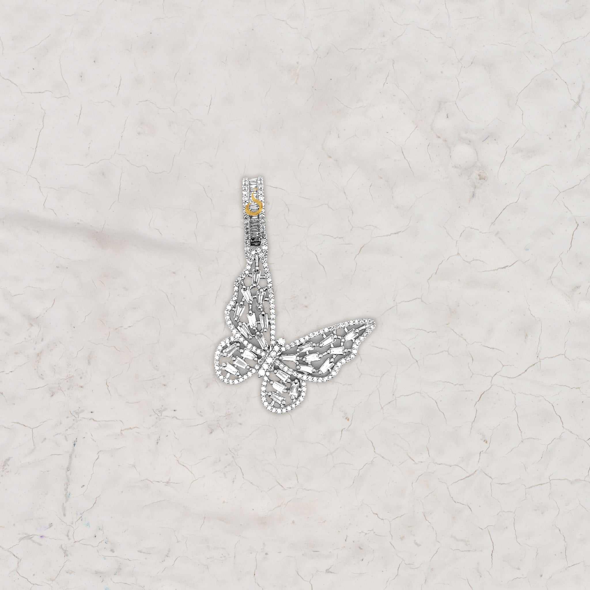Iced Out Butterfly Hip Hop Pendant