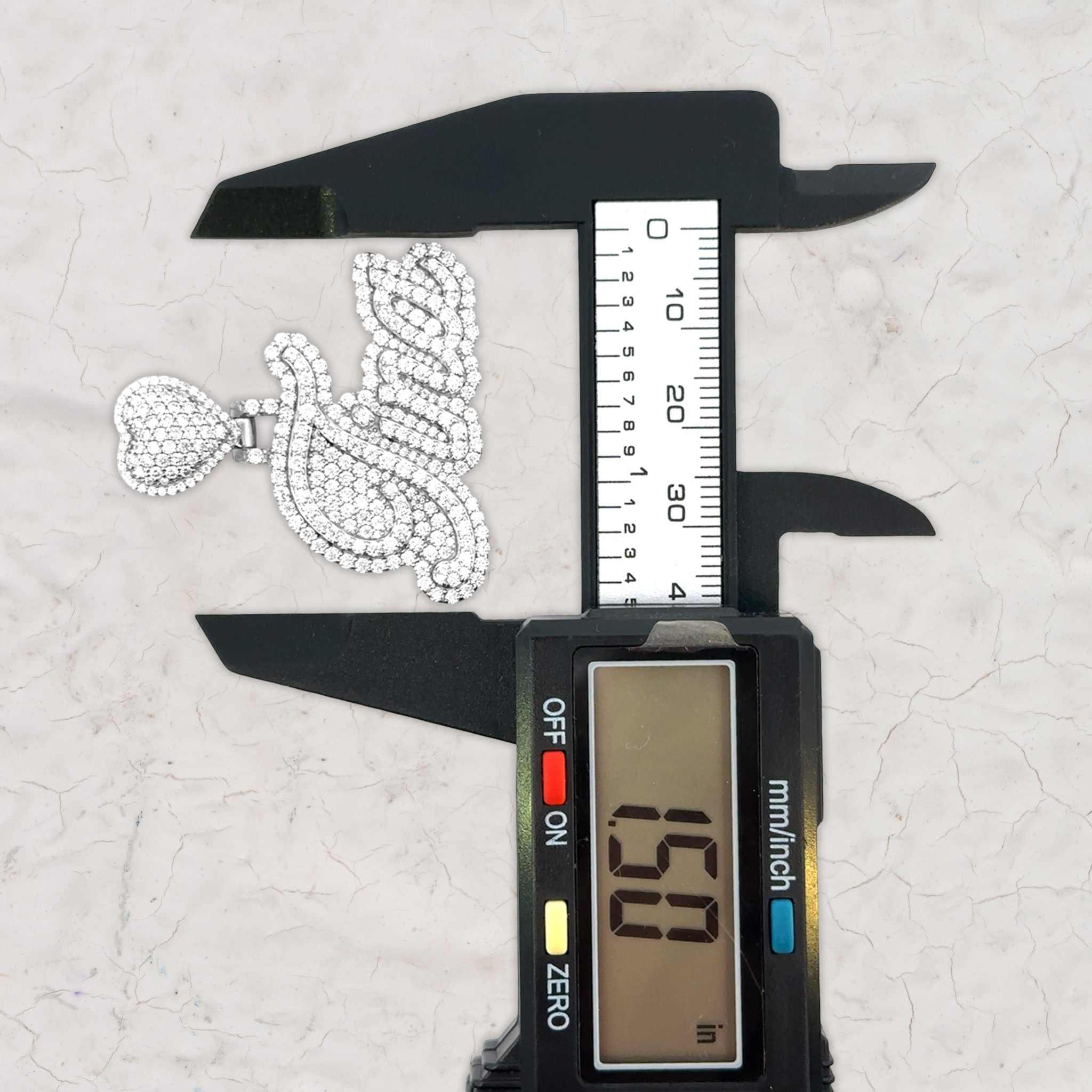 Tina Hip Hop Custom Moissanite 925 Silver Pendant 1.5inch