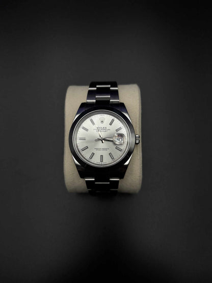 Rolex Datejust 41mm 126300 Steel Silver Dial Smooth Bezel Oyster 2019 — Pre-Owned