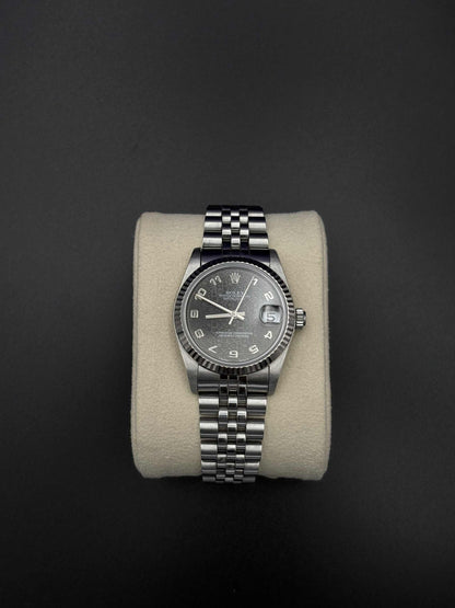 Rolex Datejust 31mm 68274 Steel Grey Computer Dial Fluted Jubilee 1996 — Pre-Owned