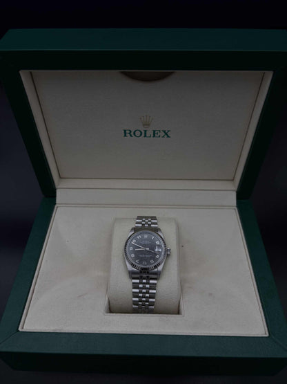Rolex Datejust 31mm 68274 Steel Grey Computer Dial Fluted Jubilee 1996 — Pre-Owned