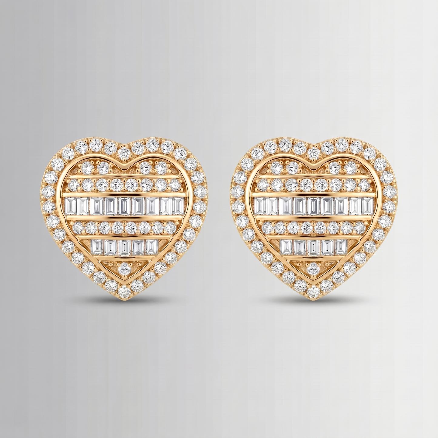 Natural diamond jewelry piece in 10K gold — AI render
