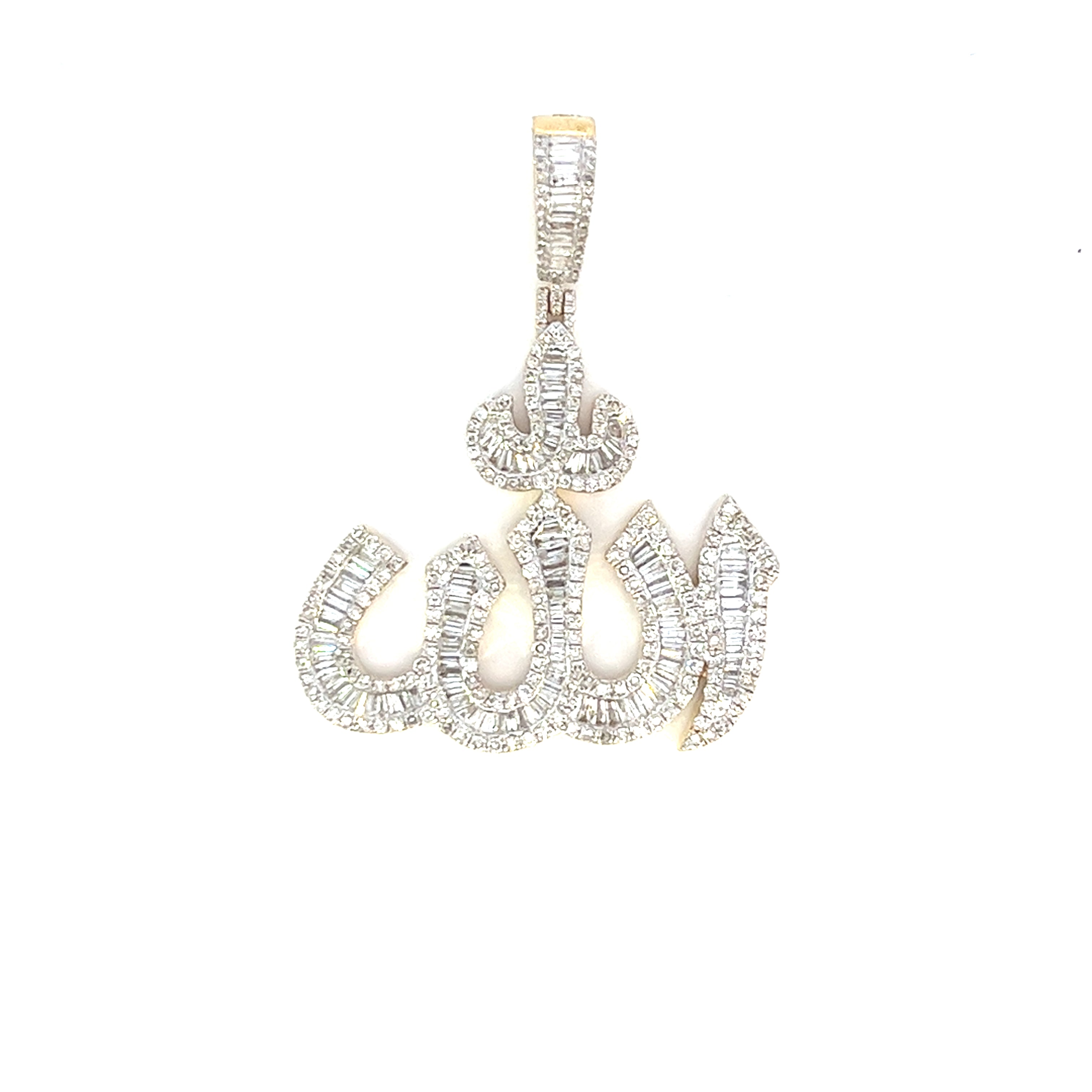 2.50CTW ARABIC "ALLAH" DIAMOND PENDANT