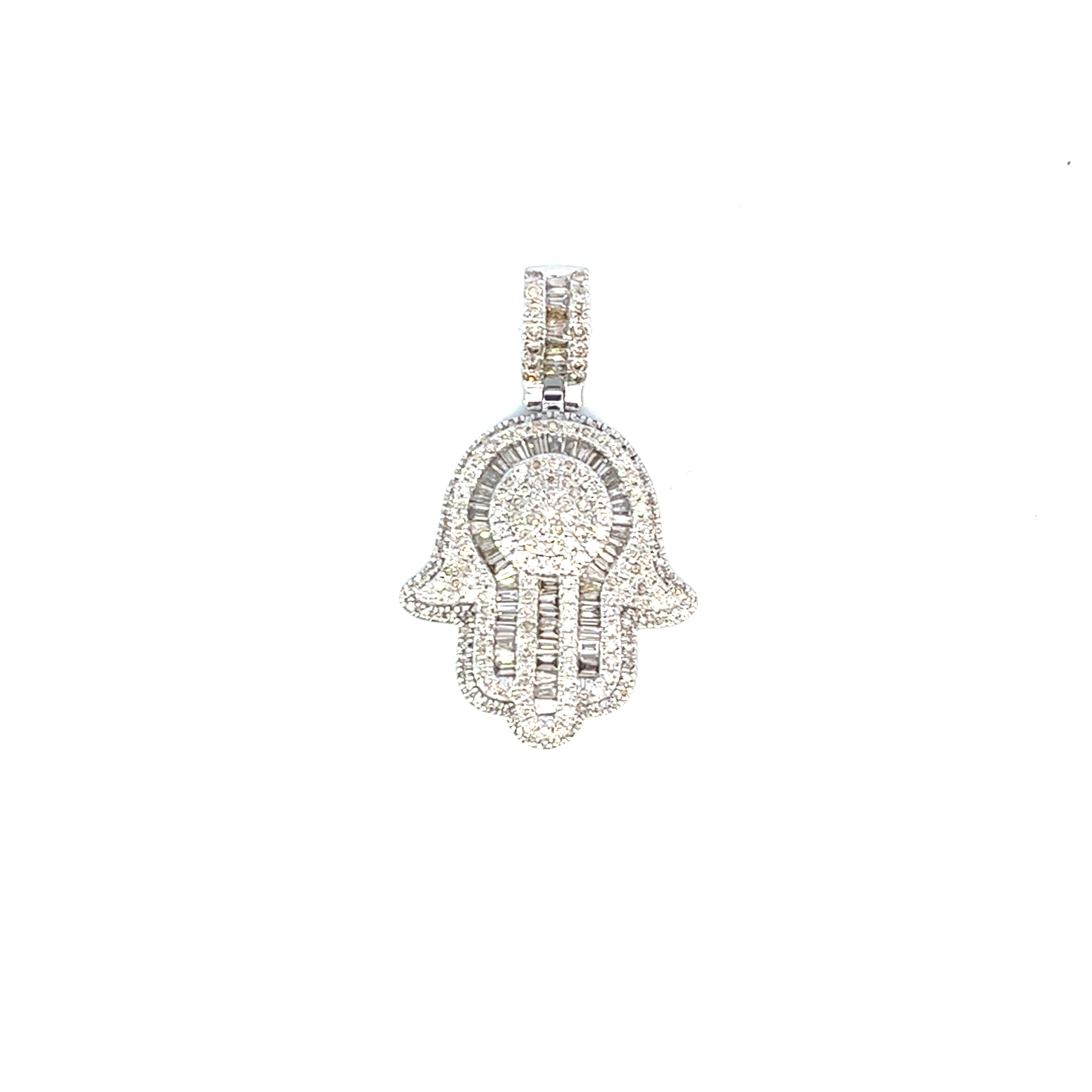 2.20CTW HAMSA DIAMOND PENDANT