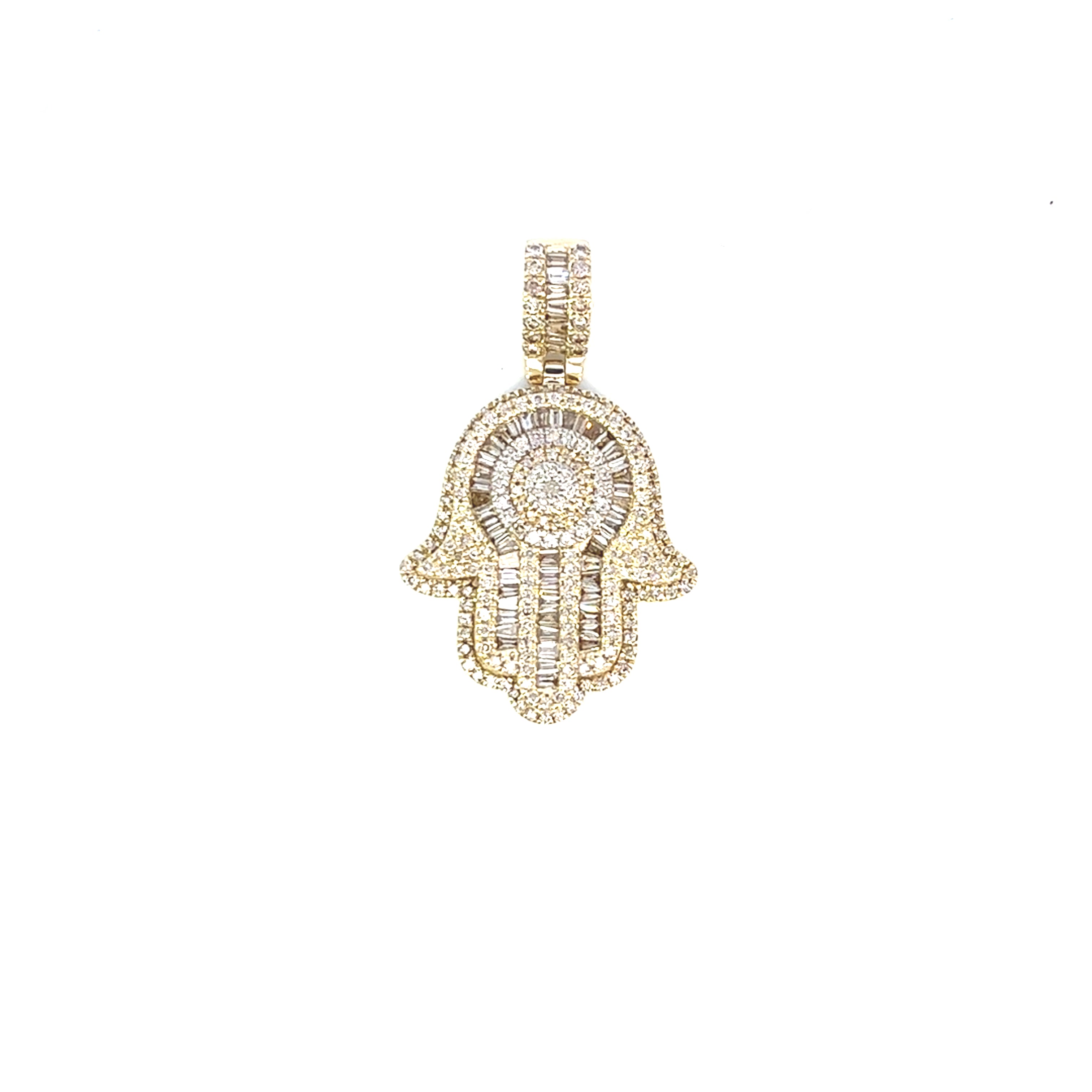 2.20CTW HAMSA DIAMOND PENDANT