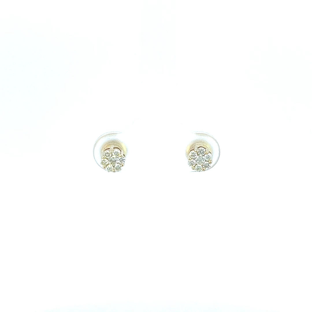 .25CTW FLOWER DIAMOND EARRINGS