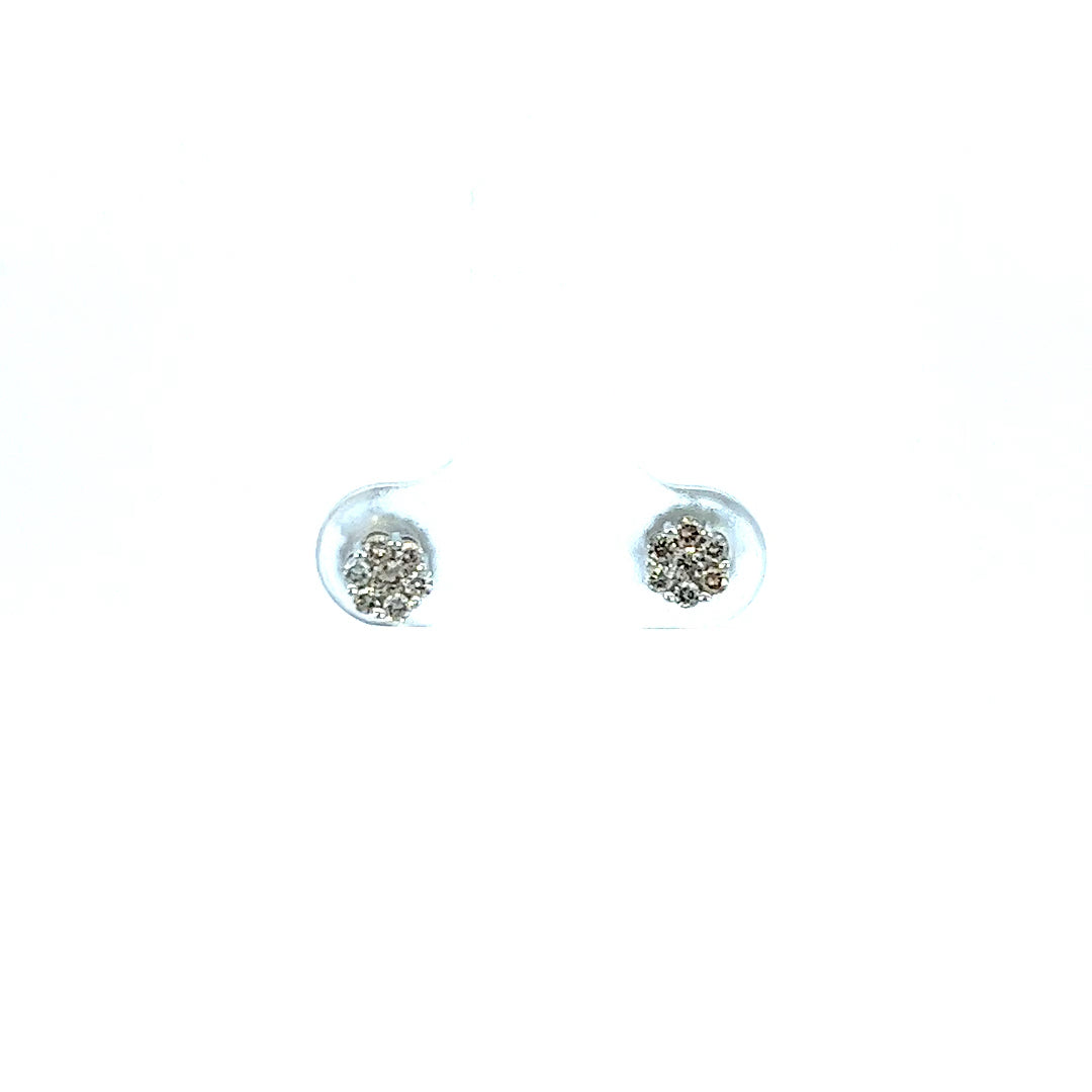 .25CTW FLOWER DIAMOND EARRINGS