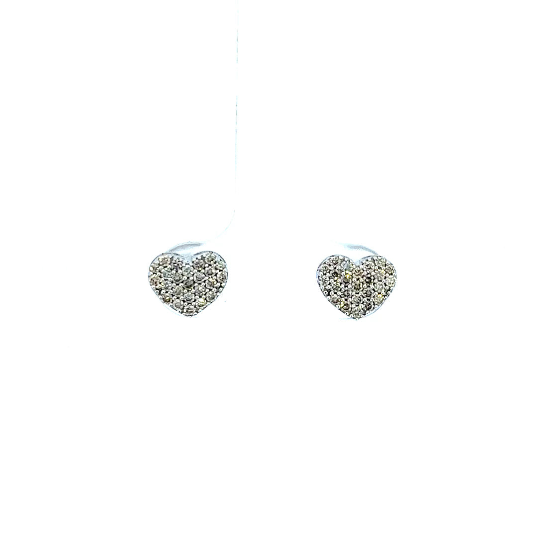 .40CTW HEART CLUSTER EARRINGS