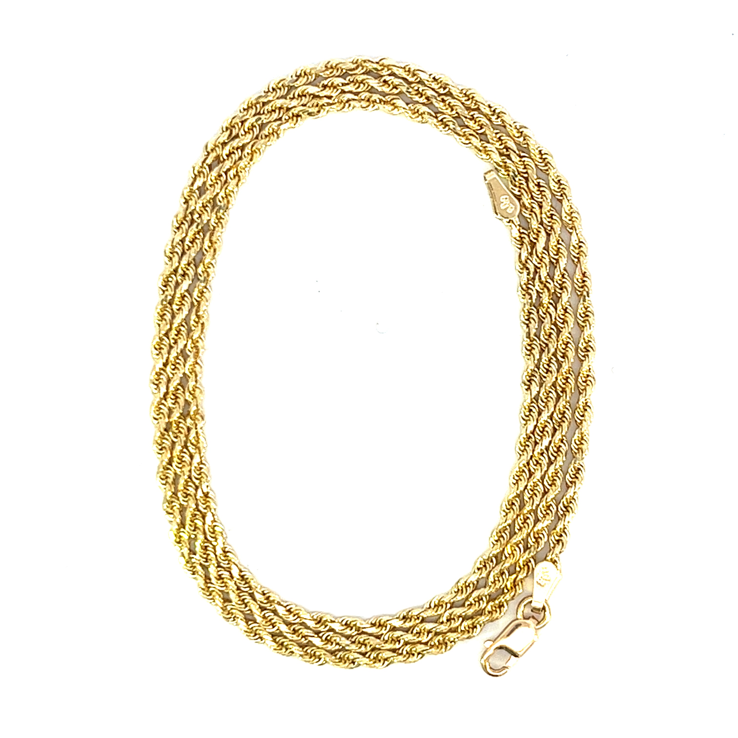 2.0MM YELLOW GOLD 10K ROPE CHAIN