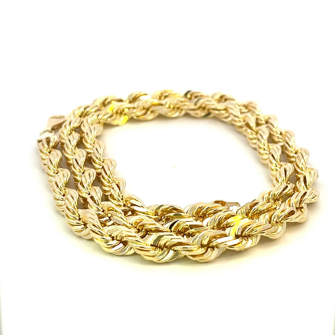 6.0MM YELLOW GOLD 10K ROPE CHAIN