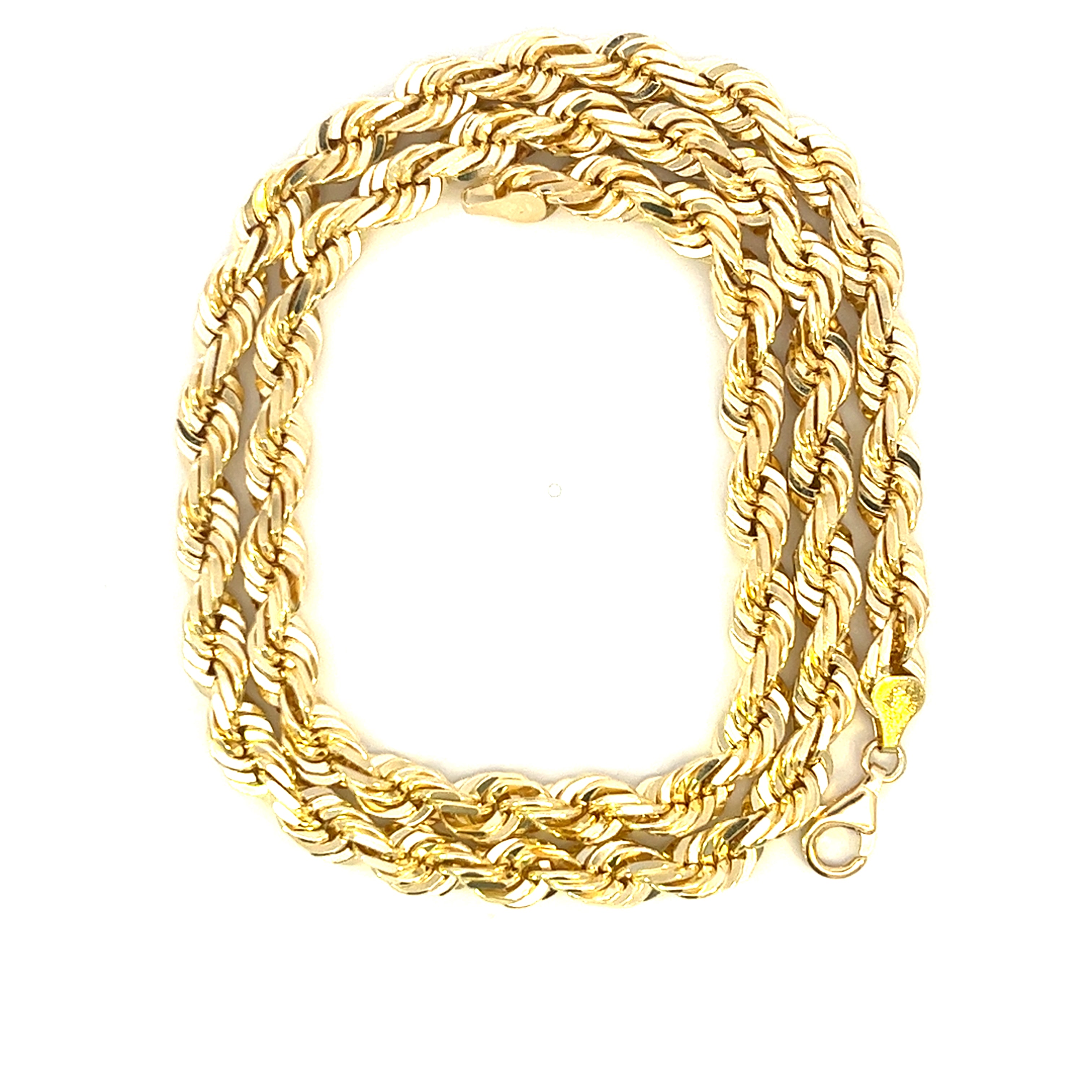 6.0MM YELLOW GOLD 10K ROPE CHAIN