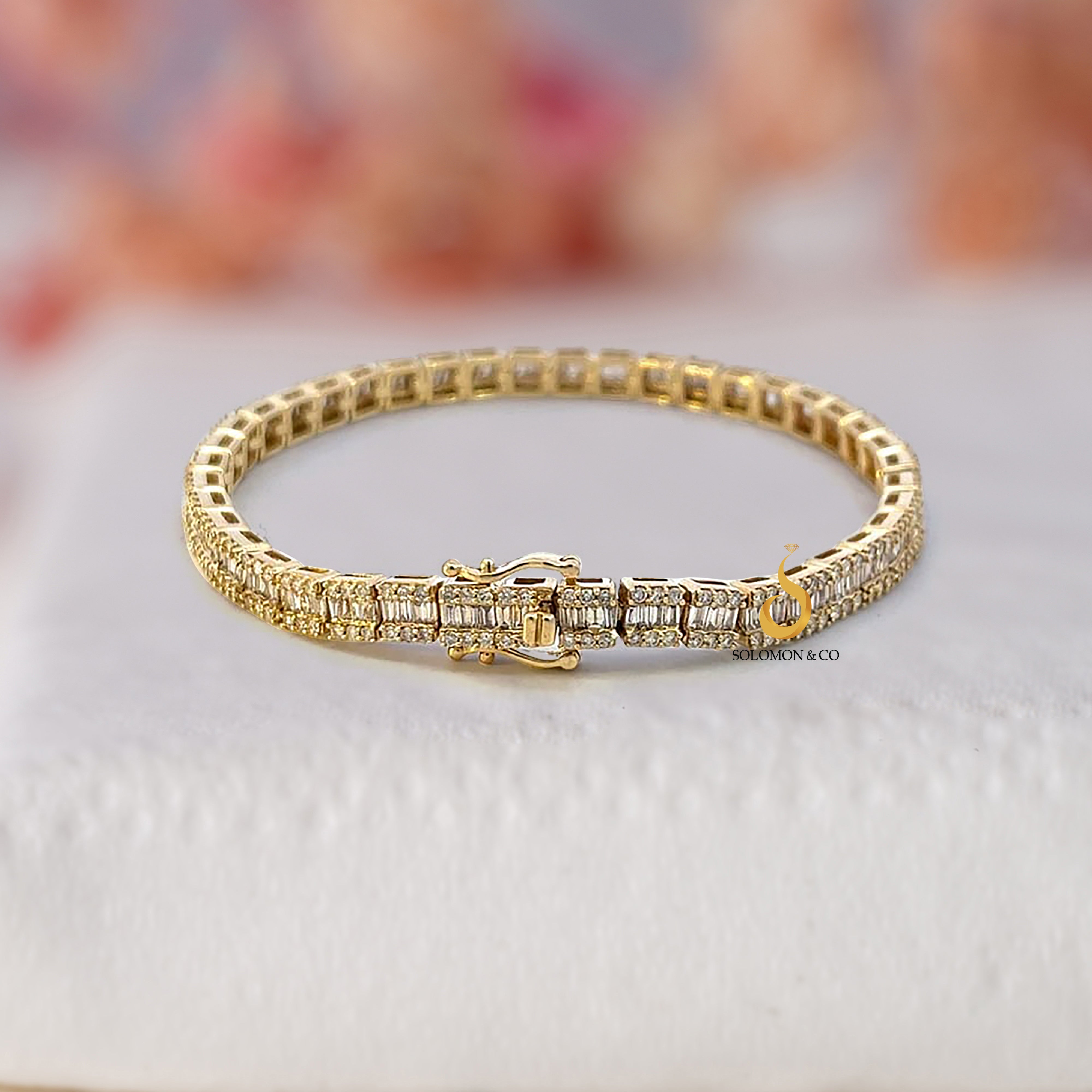 4.0CTW BAGUETTE DIAMOND BRACELET