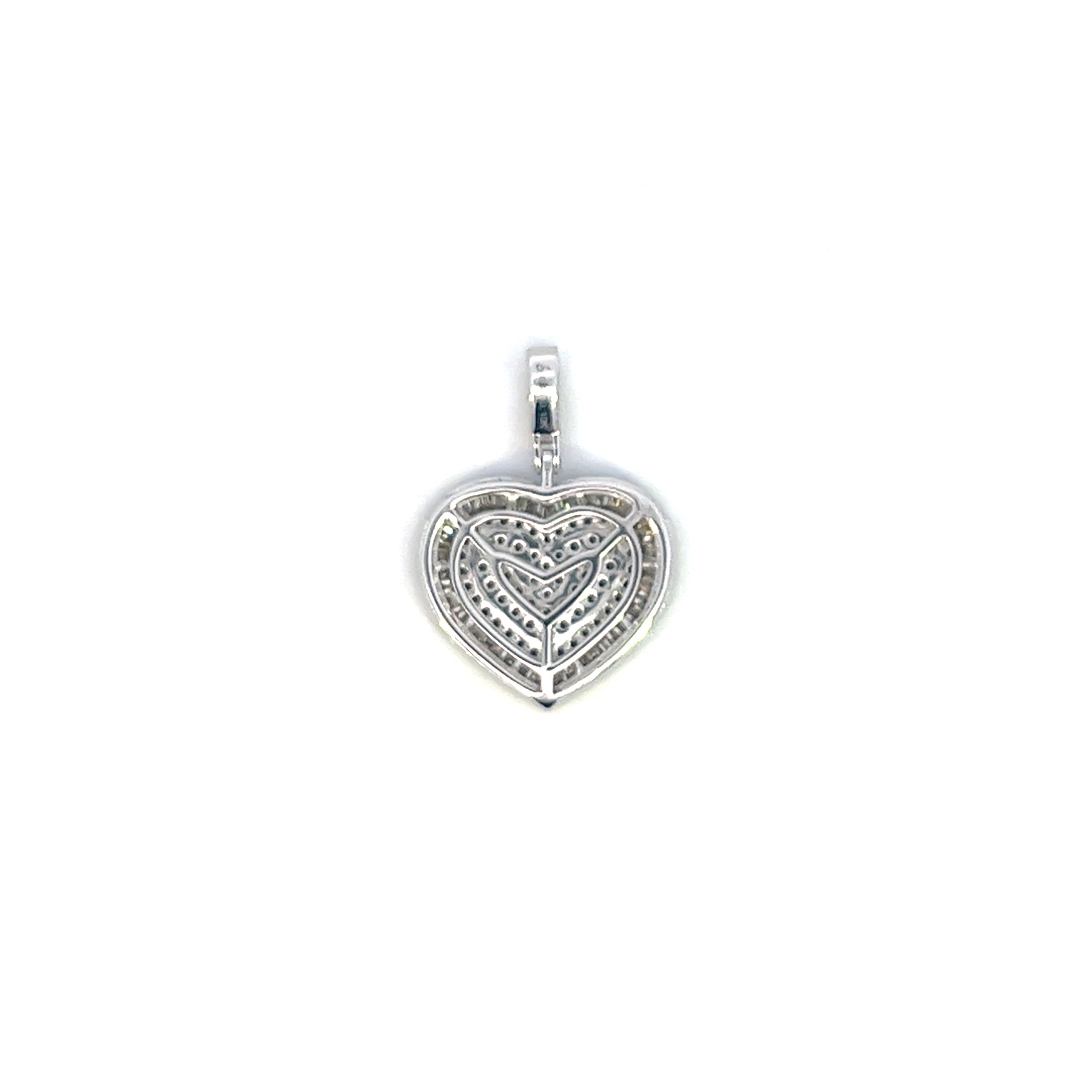 1.5CTW BAGUETTE HEART DIAMOND PENDANT