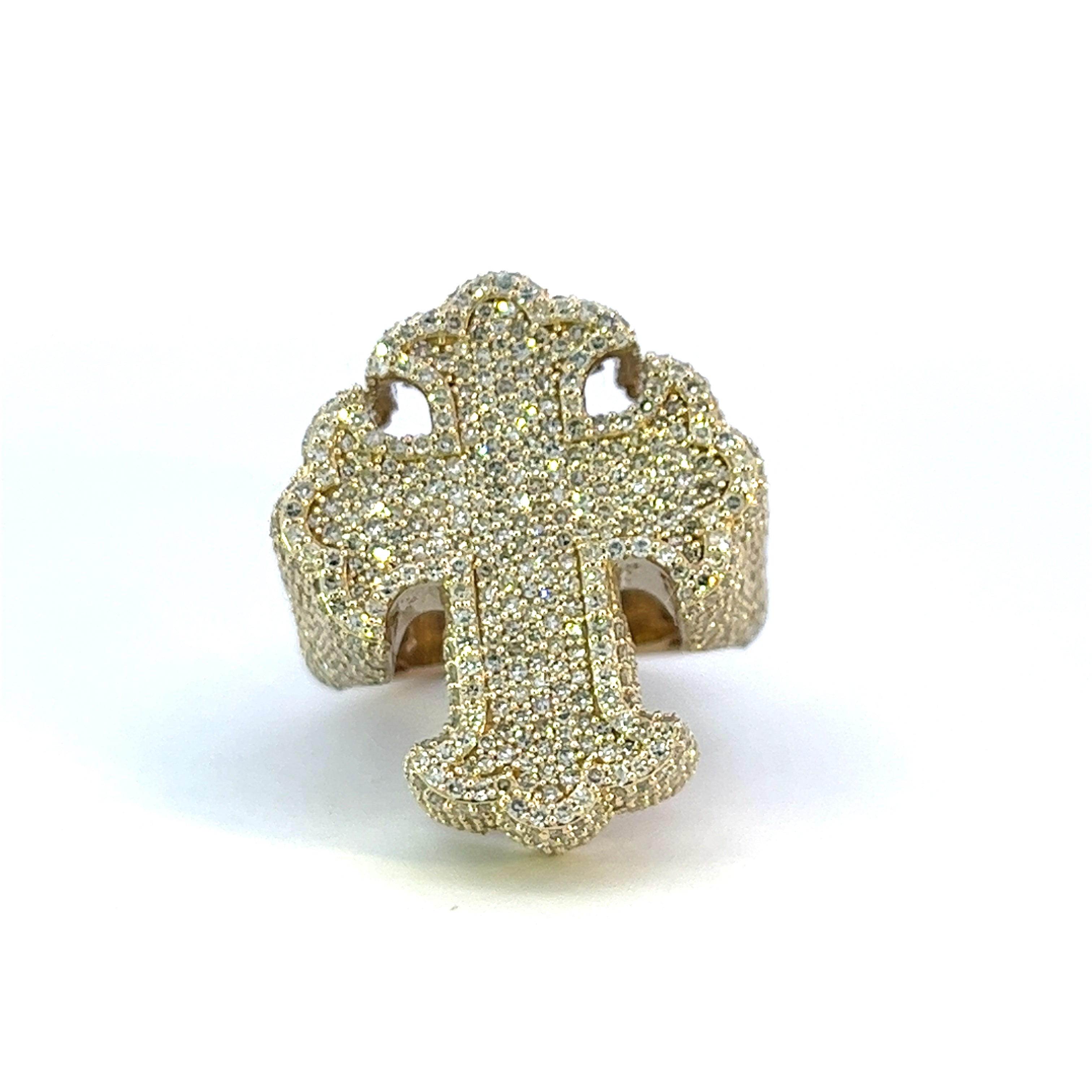 5.0CTW DESIGNER CROSS DIAMOND RING