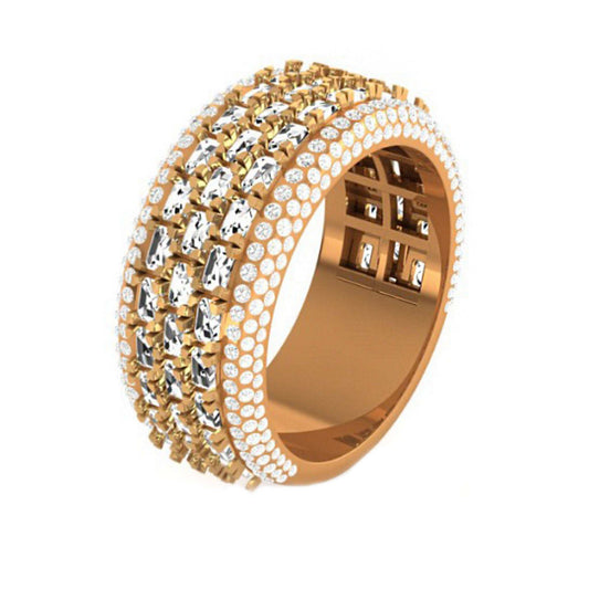 Iced Out Hip Hop Mens Diamond Eternity Ring