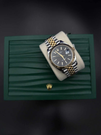 Rolex Datejust 41mm 126333 Two-Tone Black Dial Fluted Jubilee 2021 — Pre-Owned