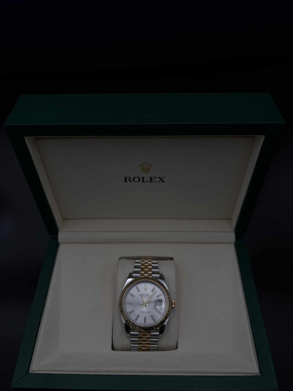 Rolex Datejust 41mm 126333 Two-Tone Silver Dial Fluted Jubilee 2016 — Pre-Owned