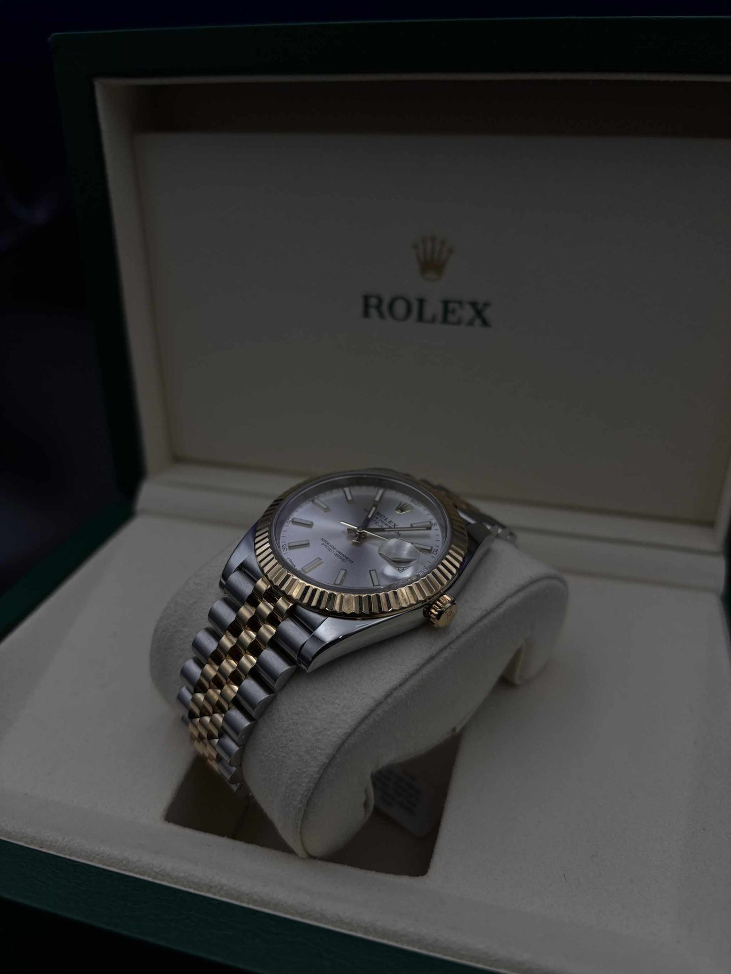 Rolex Datejust 41mm 126333 Two-Tone Silver Dial Fluted Jubilee 2016 — Pre-Owned