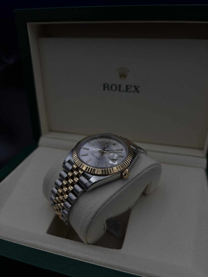 Rolex Datejust 41mm 126333 Two-Tone Silver Dial Fluted Jubilee 2016 — Pre-Owned