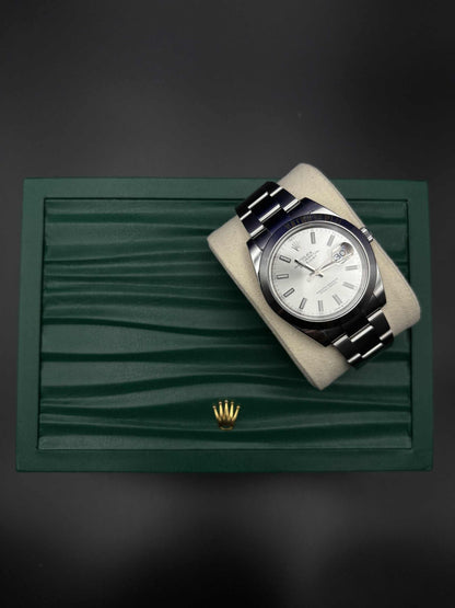 Rolex Datejust 41mm 126300 Steel Silver Dial Smooth Bezel Oyster 2019 — Pre-Owned