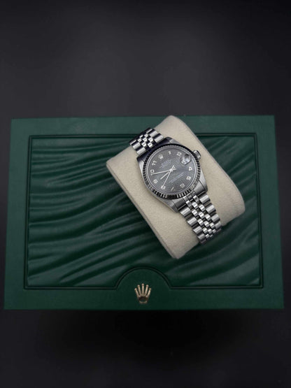 Rolex Datejust 31mm 68274 Steel Grey Computer Dial Fluted Jubilee 1996 — Pre-Owned