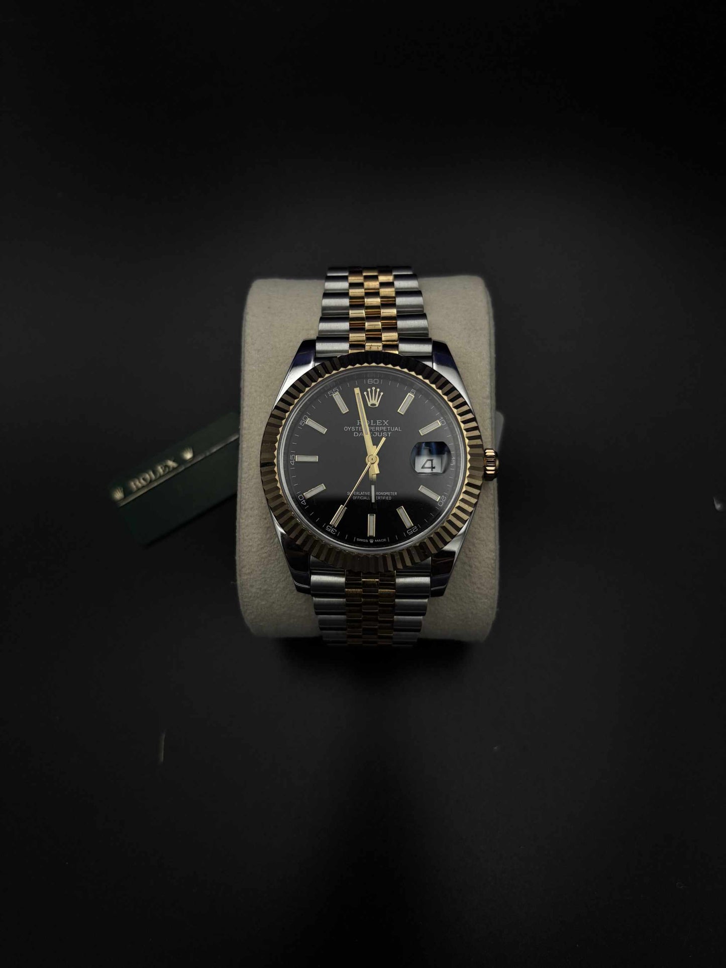 Rolex Datejust 41mm 126333 Two-Tone Black Dial Fluted Jubilee 2021 — Pre-Owned