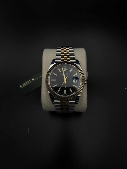 Rolex Datejust 41mm 126333 Two-Tone Black Dial Fluted Jubilee 2021 — Pre-Owned
