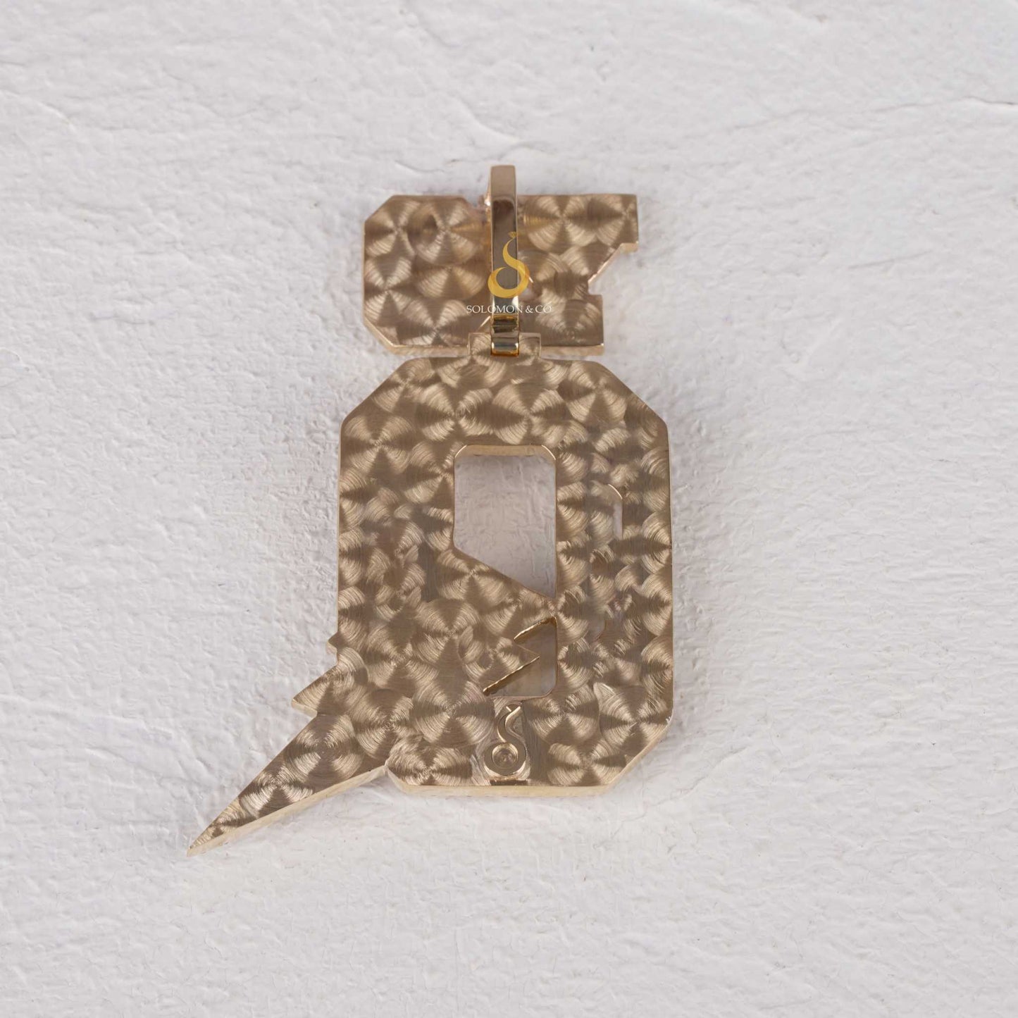 Custom YG Q Lightning Bolt Round Diamond Hip Hop Pendant