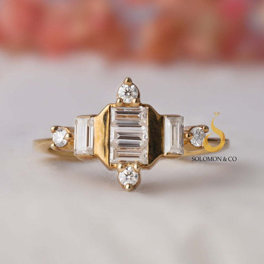 Antique Kite Shape Engagement Ring
