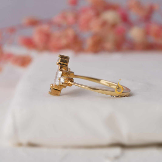 Antique Kite Shape Engagement Ring