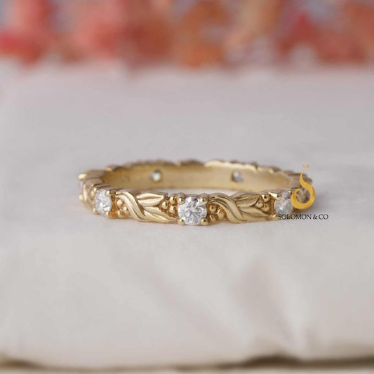 Vintage Inspired Leaf Design Filigree Ring First