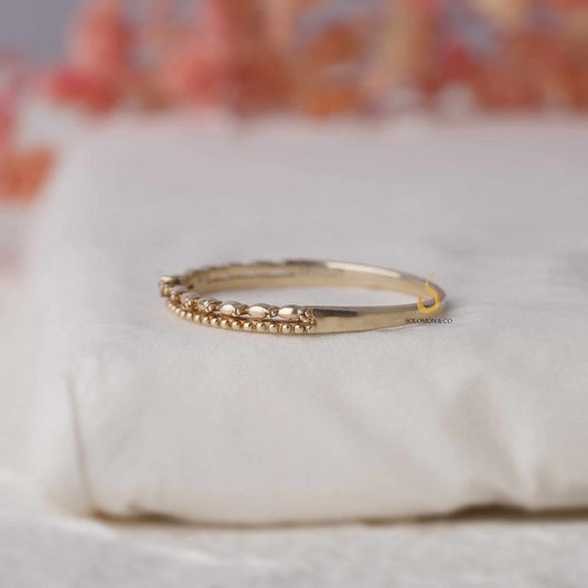 Double Milgrain Tiny Minimalist Ring Second 
