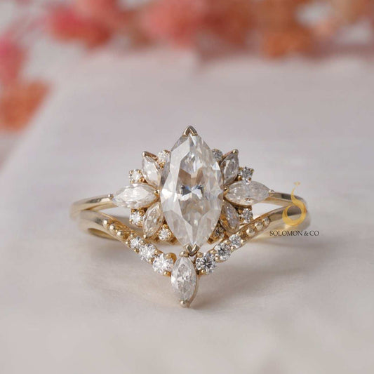Vintage Art Deco Bridal Ring Set First
