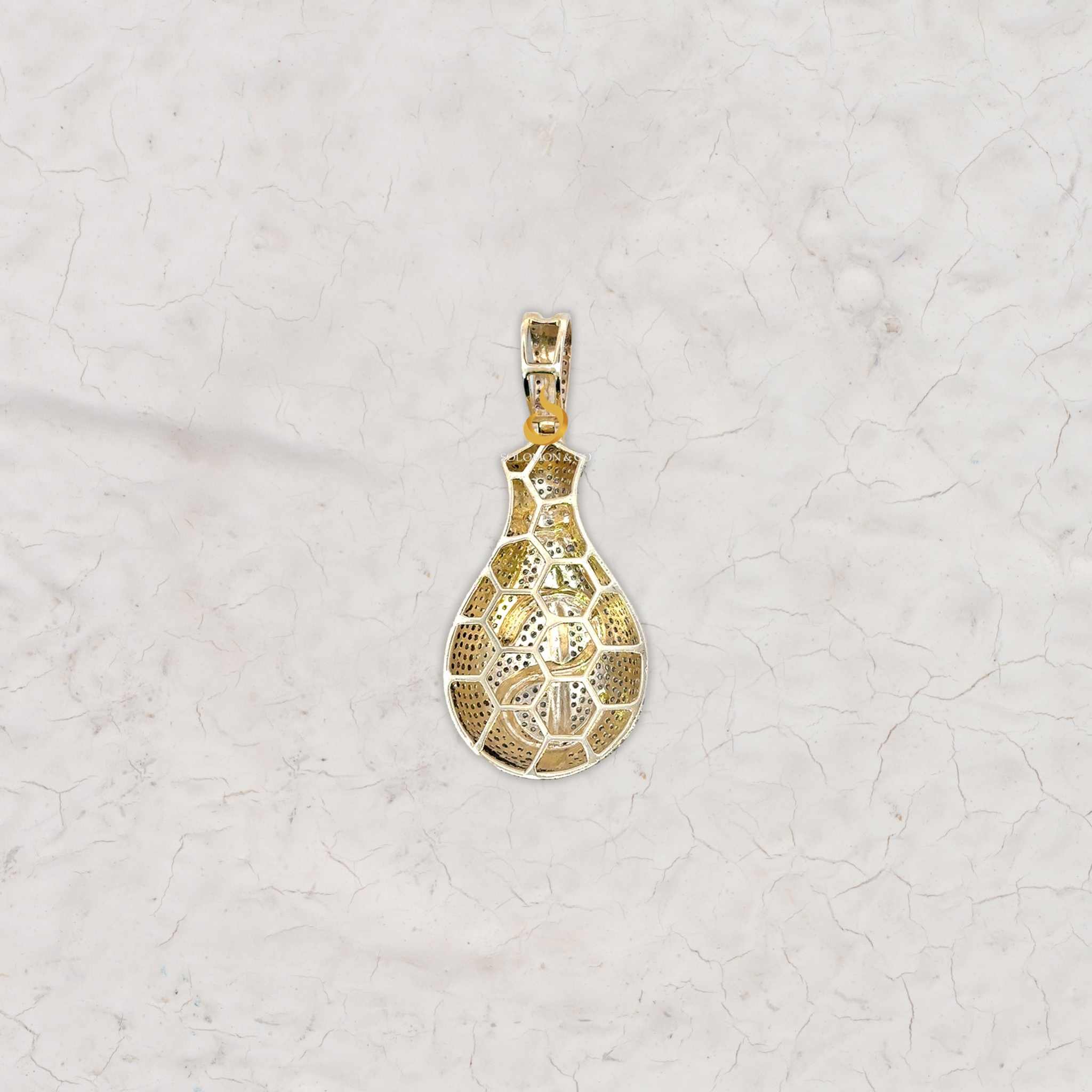 Iced Out Mens Money Bag Diamond Pendant